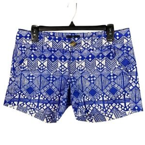 American Eagle Shorts Womens 4 Blue Midi Chino Stretch Casual 5" Aztec Southwest